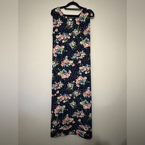 Sag Harbor Vintage Navy Floral Dress Size 14 PETITE